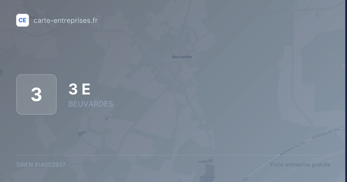 3 E — 814002937 — fiche entreprise