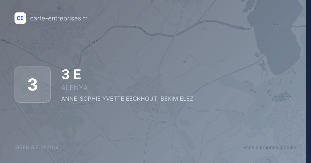 3 E — 850352014 — fiche entreprise
