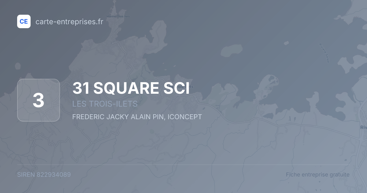 31 SQUARE SCI — 822934089 — fiche entreprise