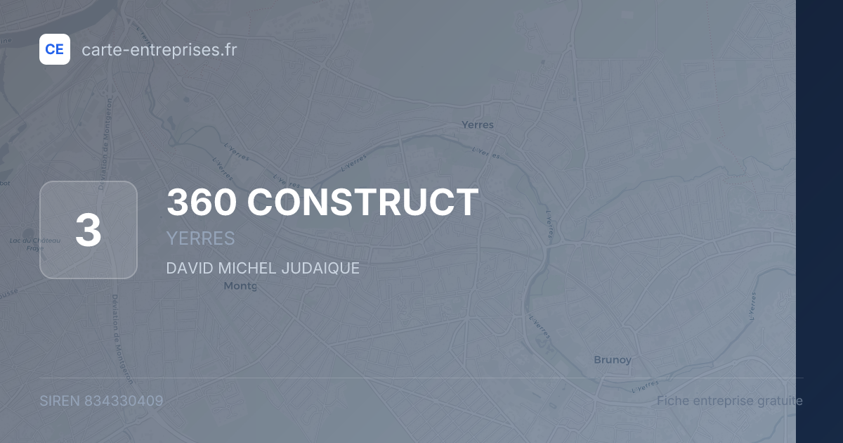 360 CONSTRUCT — 834330409 — fiche entreprise