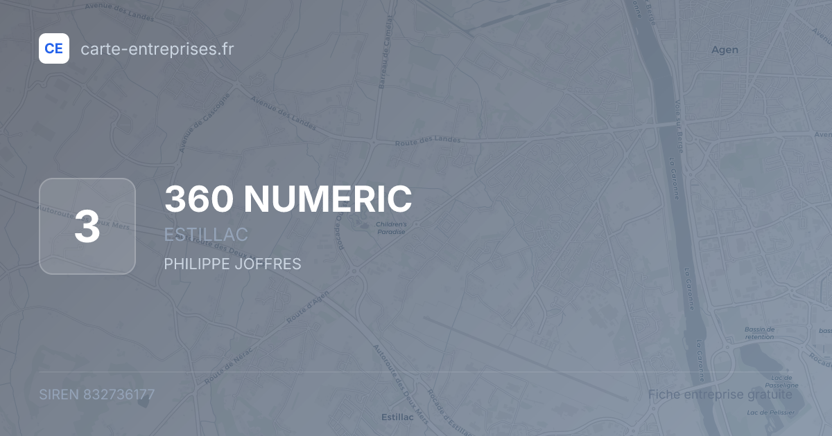 360 NUMERIC — 832736177 — fiche entreprise