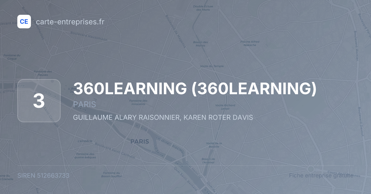 360LEARNING — 512663733 — fiche entreprise