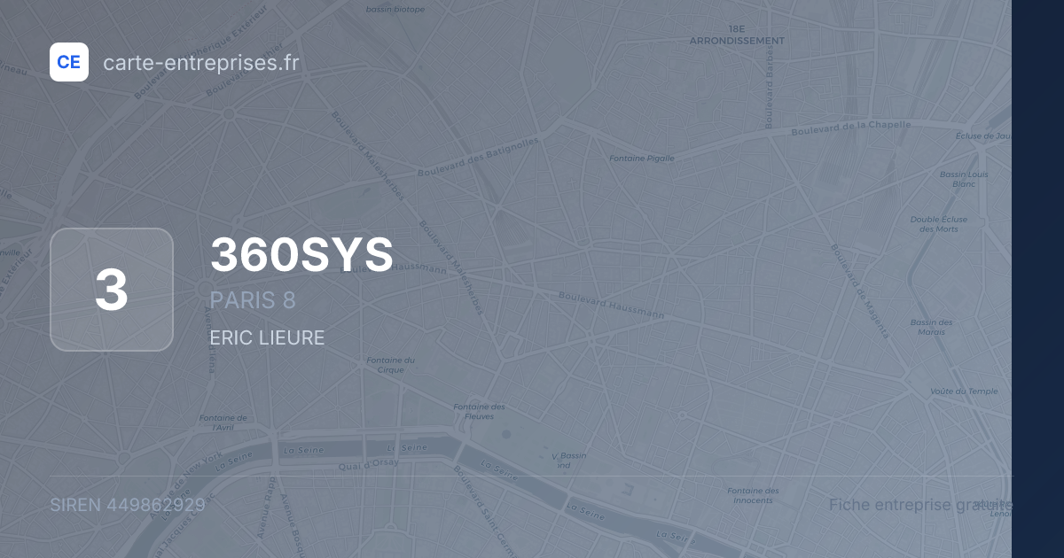 360SYS — 449862929 — fiche entreprise