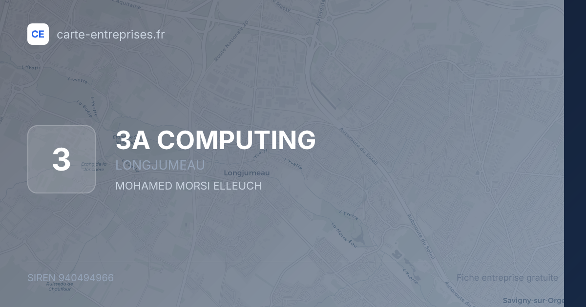 3A COMPUTING — 940494966 — fiche entreprise