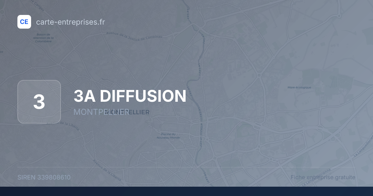 3A DIFFUSION — 339808610 — fiche entreprise