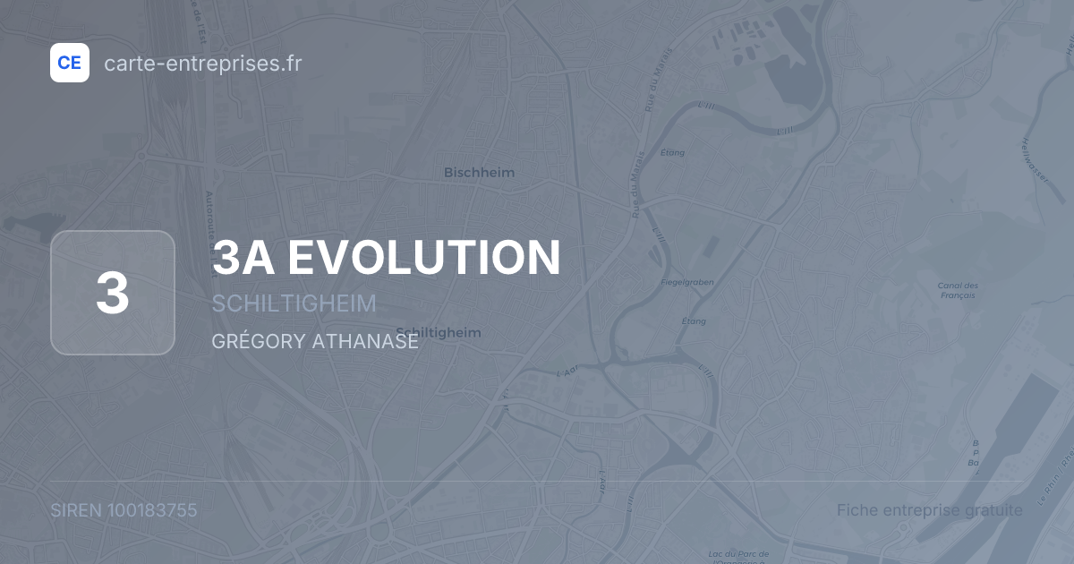 3A EVOLUTION — 100183755 — fiche entreprise