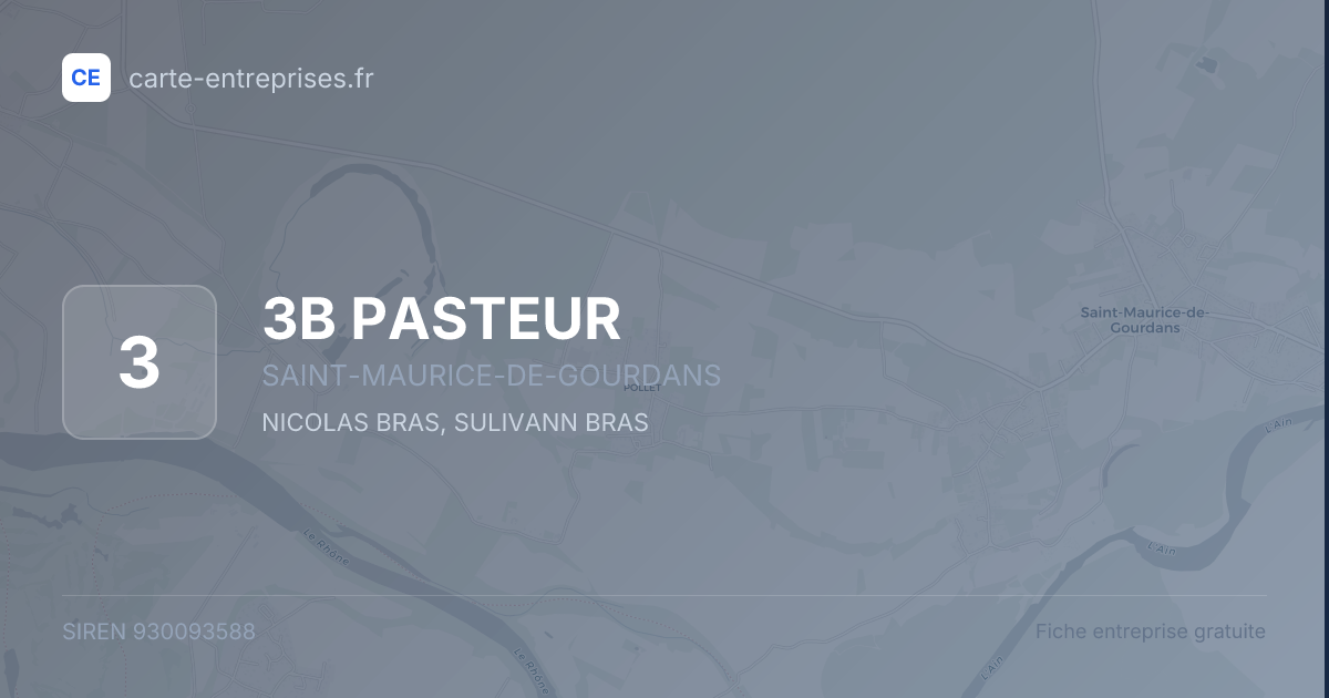 3B PASTEUR — 930093588 — fiche entreprise