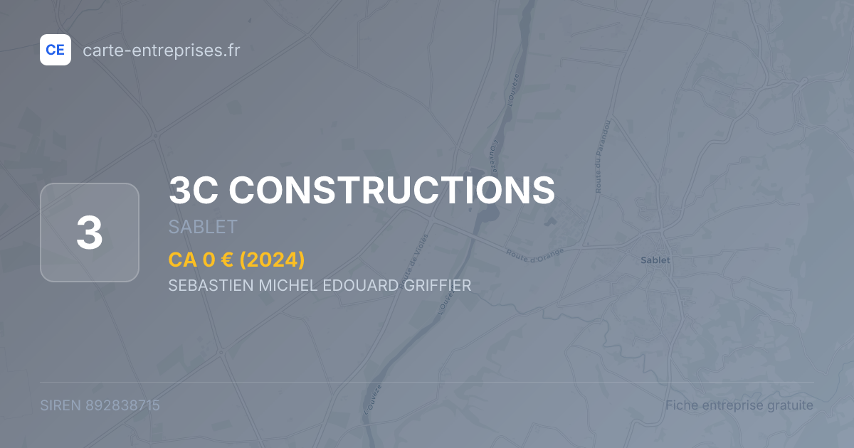 3C CONSTRUCTIONS — 892838715 — fiche entreprise