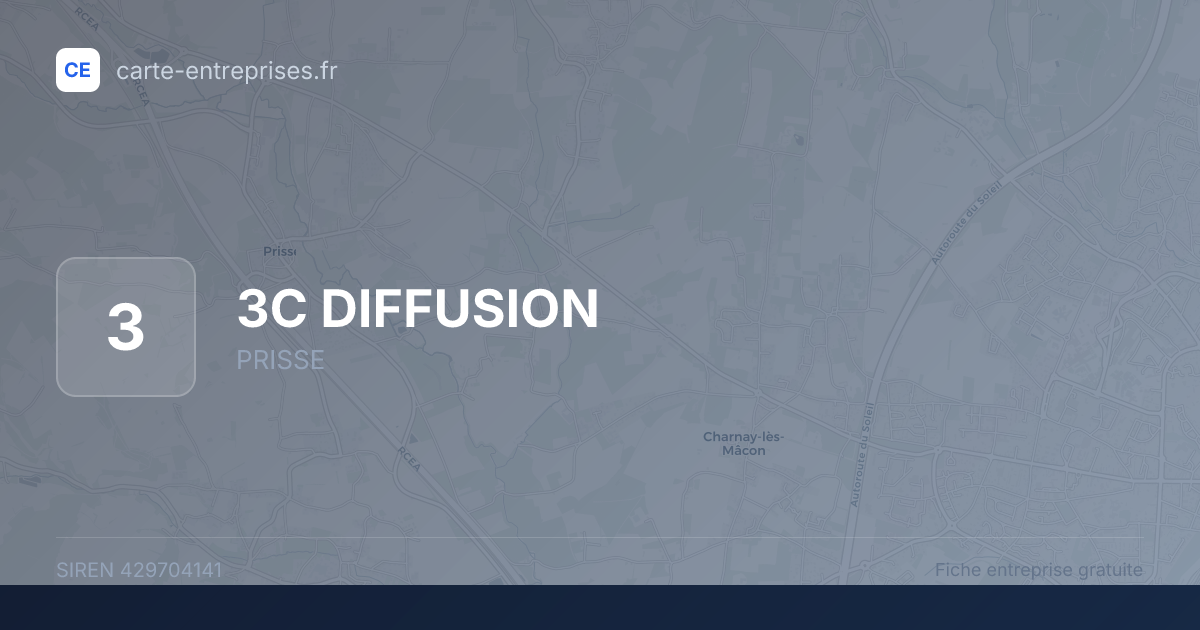 3C DIFFUSION — 429704141 — fiche entreprise