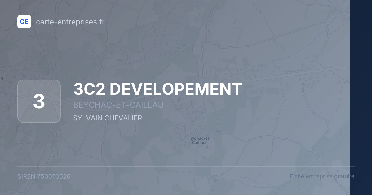 3C2 DEVELOPEMENT — 750070526 — fiche entreprise