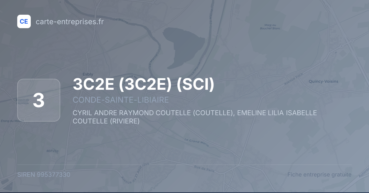 3C2E (3C2E) (SCI) — 995377330 — fiche entreprise