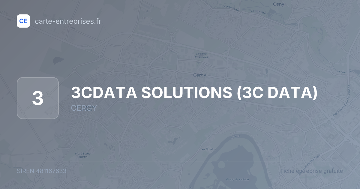 3CDATA SOLUTIONS (3C DATA) — 481167633 — fiche entreprise