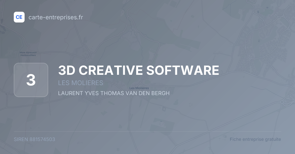 3D CREATIVE SOFTWARE — 881574503 — fiche entreprise