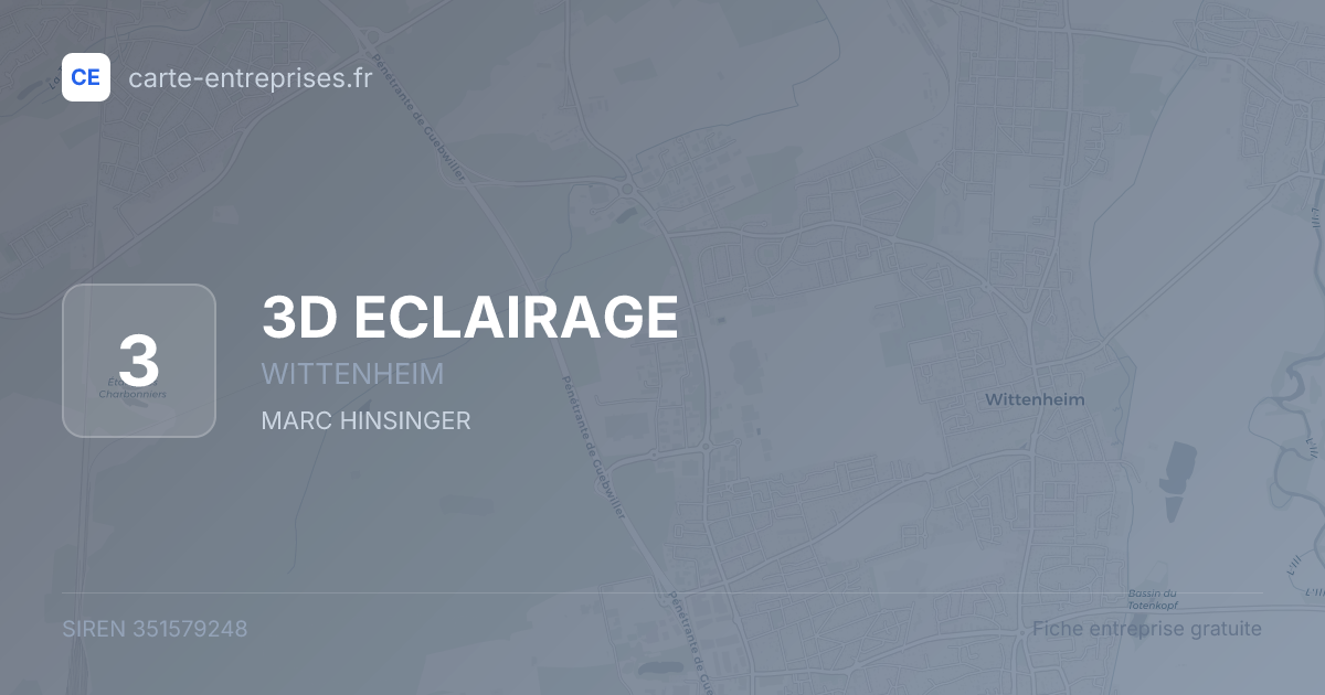 3D ECLAIRAGE — 351579248 — fiche entreprise
