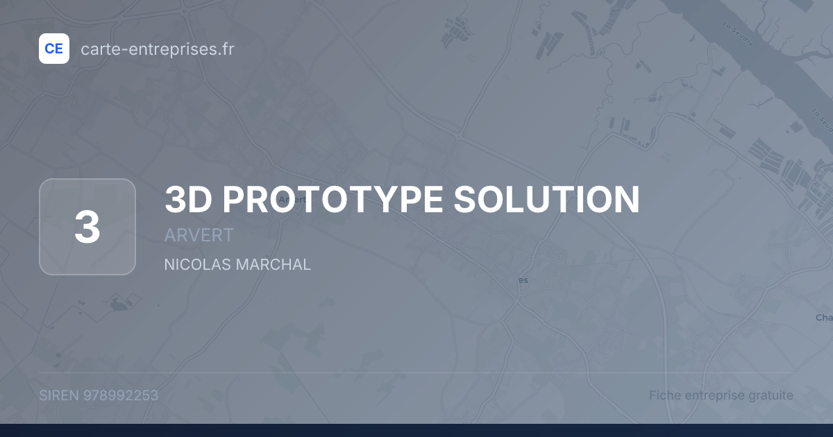 3D PROTOTYPE SOLUTION — 978992253 — fiche entreprise