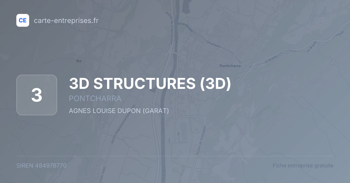 3D STRUCTURES (3D) — 484978770 — fiche entreprise