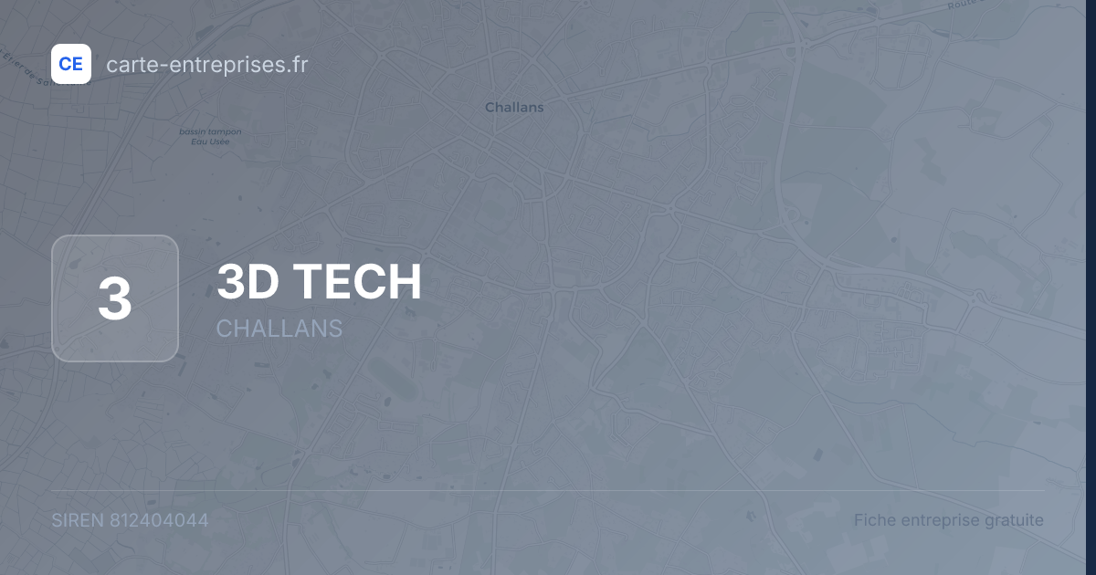 3D TECH — 812404044 — fiche entreprise