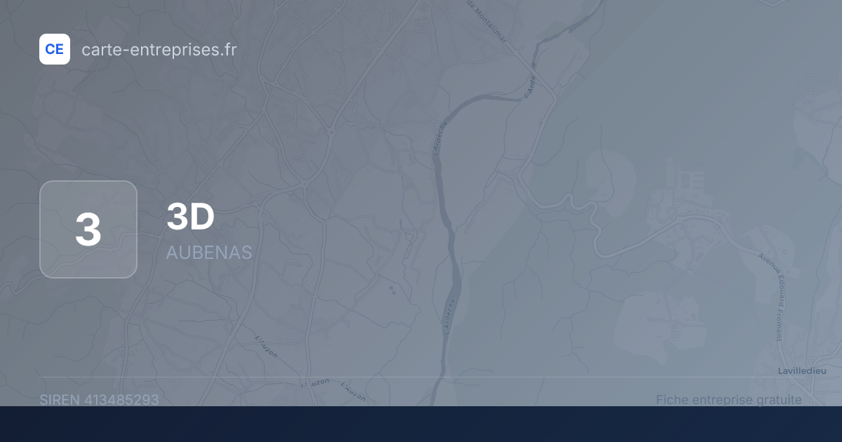 3D — 413485293 — fiche entreprise