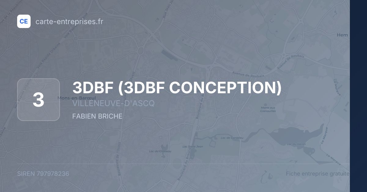 3DBF (3DBF CONCEPTION) — 797978236 — fiche entreprise