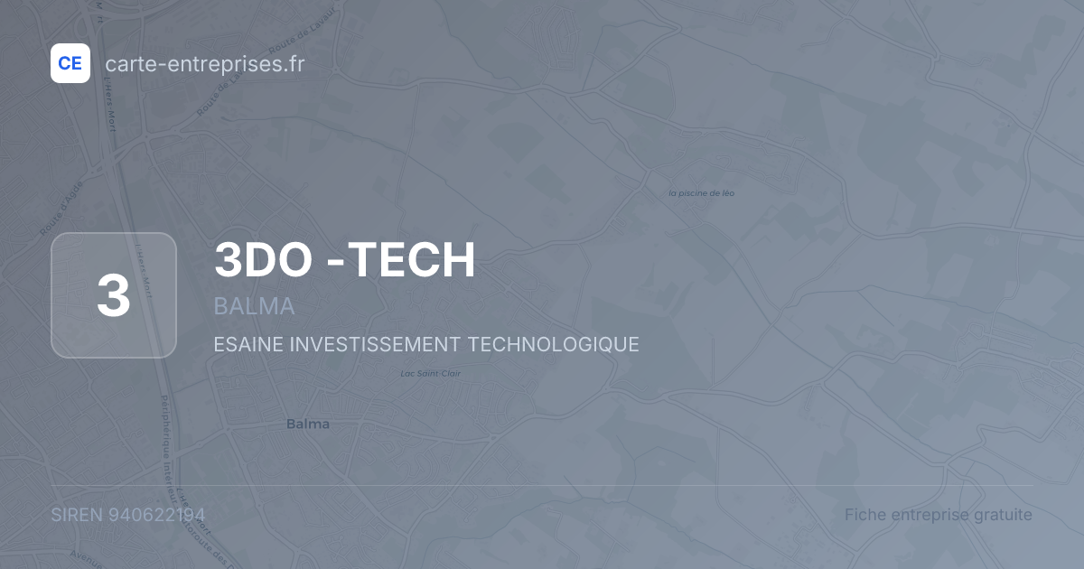 3DO -TECH — 940622194 — fiche entreprise