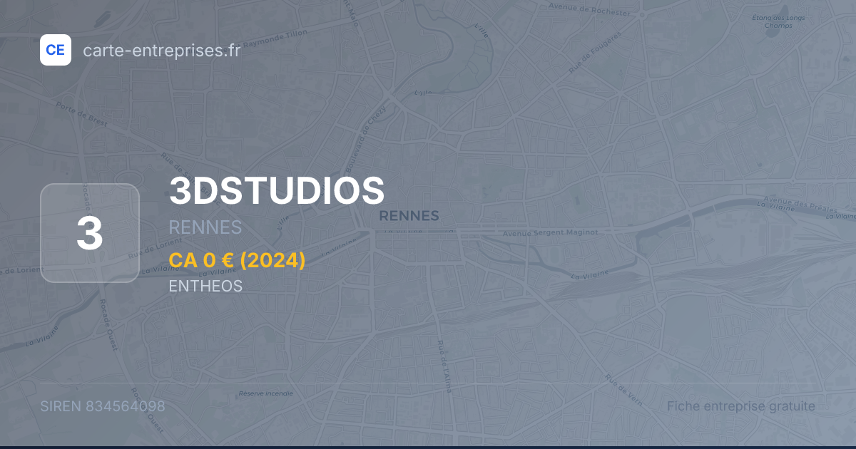 3DSTUDIOS — 834564098 — fiche entreprise