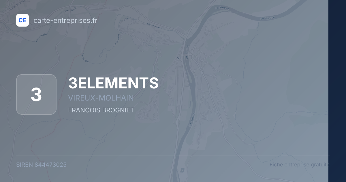 3ELEMENTS — 844473025 — fiche entreprise