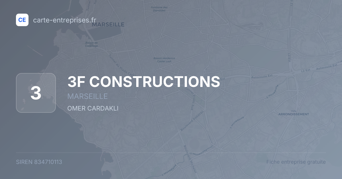 3F CONSTRUCTIONS — 834710113 — fiche entreprise