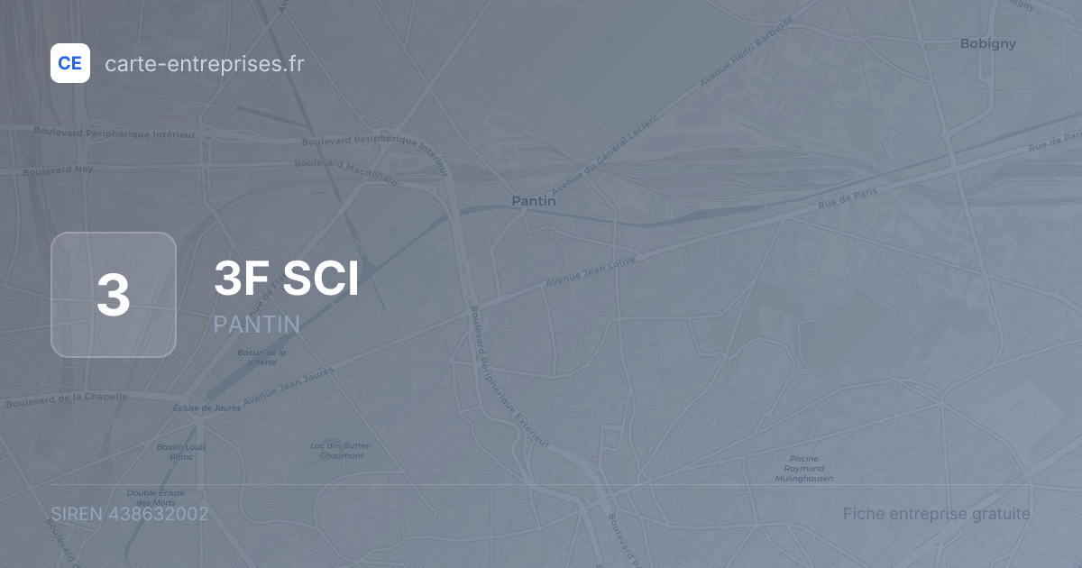 3F SCI — 438632002 — fiche entreprise