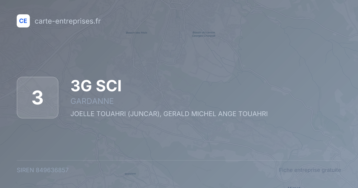 3G SCI — 849636857 — fiche entreprise