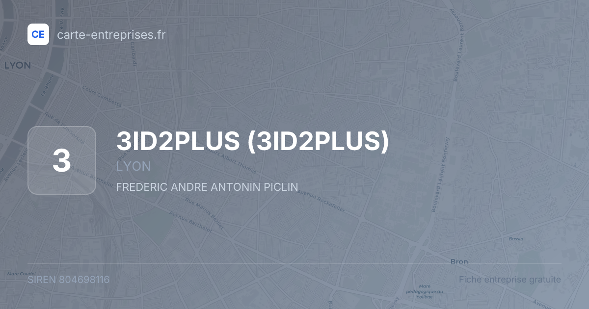 3ID2PLUS — 804698116 — fiche entreprise