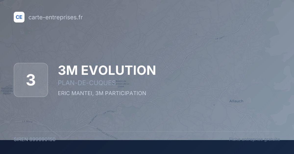 3M EVOLUTION — 899690150 — fiche entreprise