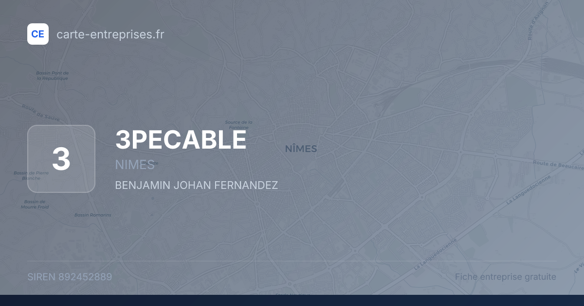3PECABLE — 892452889 — fiche entreprise