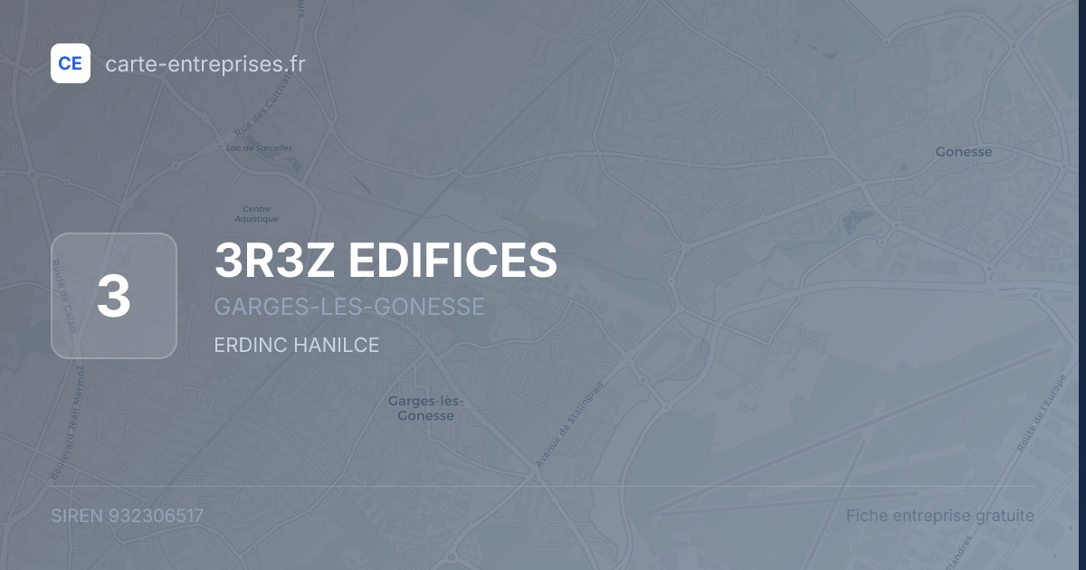 3R3Z EDIFICES — 932306517 — fiche entreprise