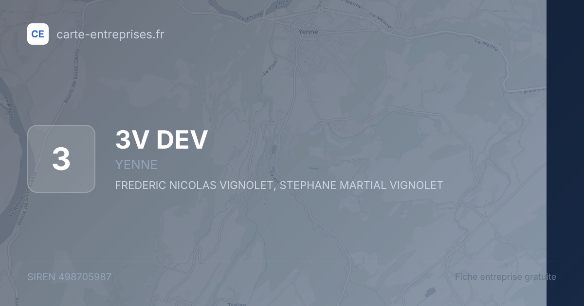 3V DEV — 498705987 — fiche entreprise