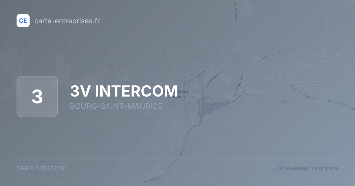 3V INTERCOM — 528477201 — fiche entreprise