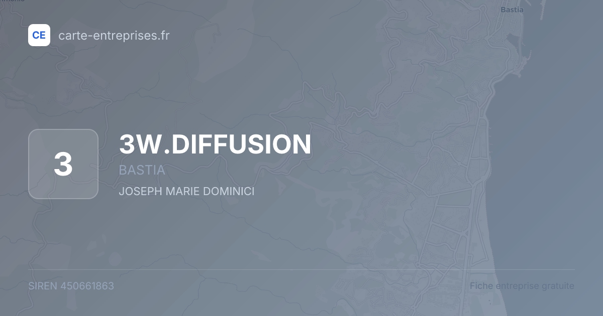 3W.DIFFUSION — 450661863 — fiche entreprise