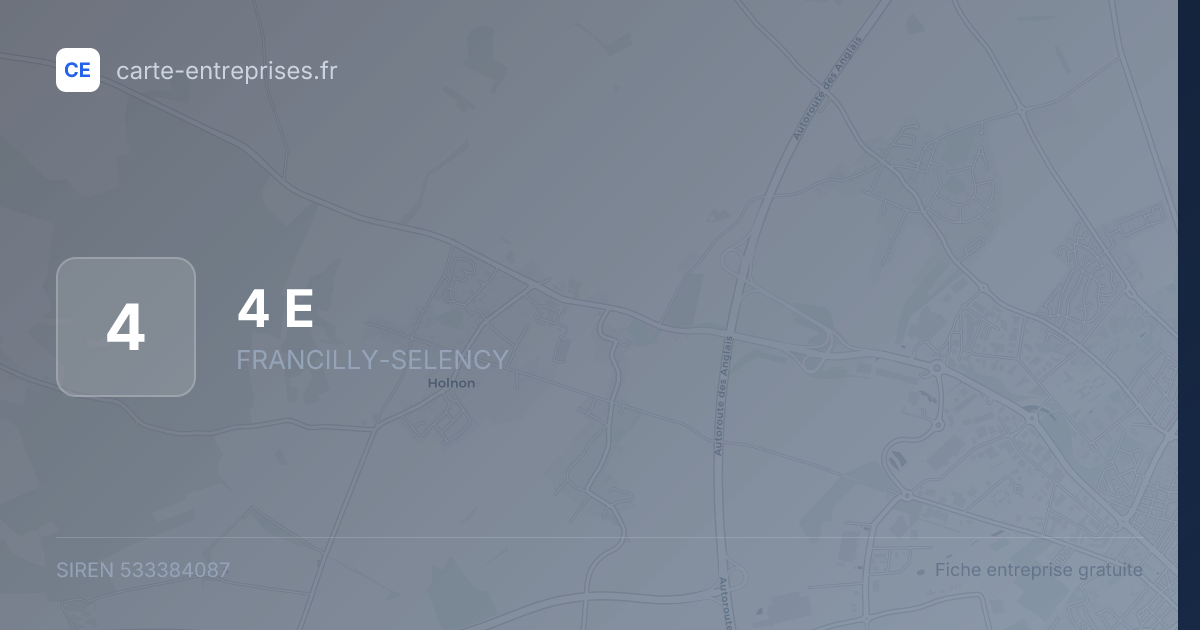 4 E — 533384087 — fiche entreprise
