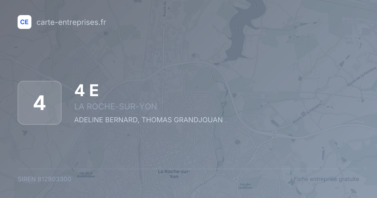 4 E — 812903300 — fiche entreprise