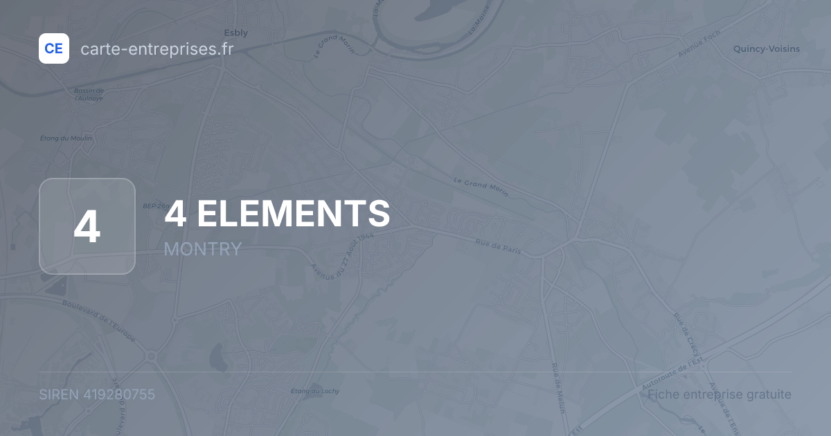 4 ELEMENTS — 419280755 — fiche entreprise