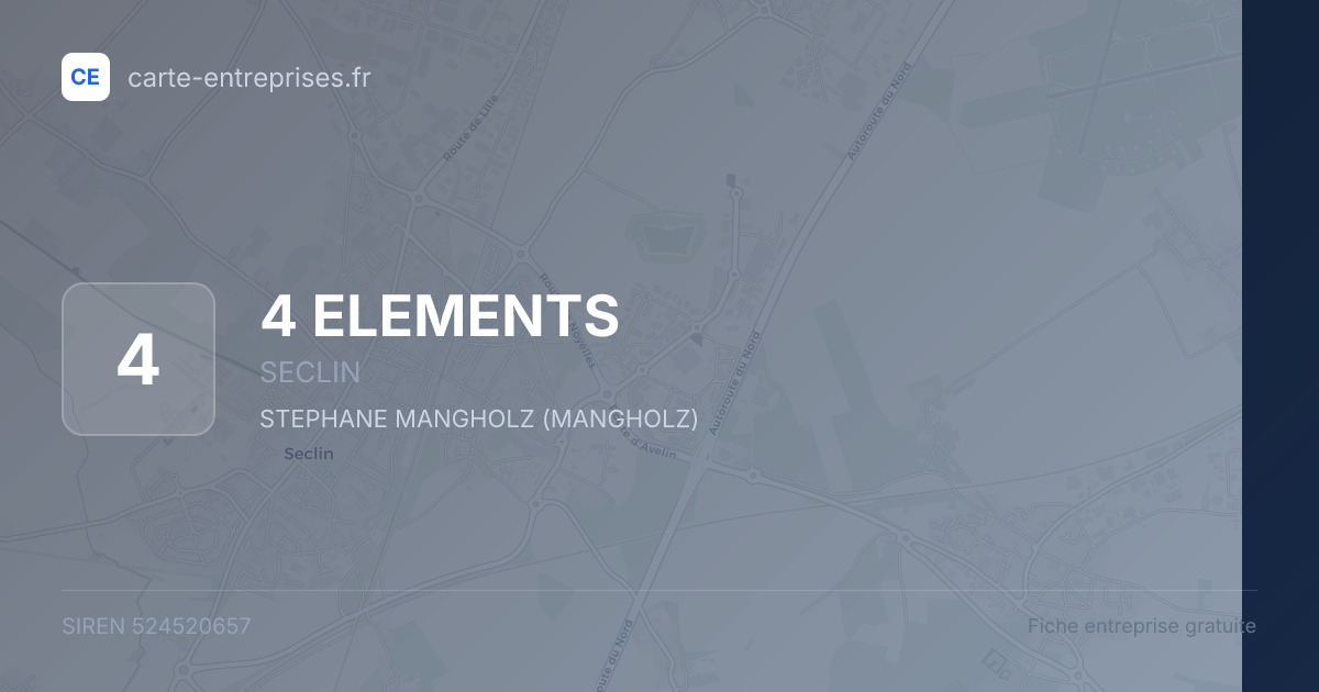 4 ELEMENTS — 524520657 — fiche entreprise