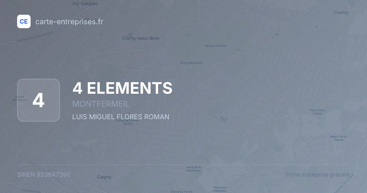 4 ELEMENTS — 923647390 — fiche entreprise