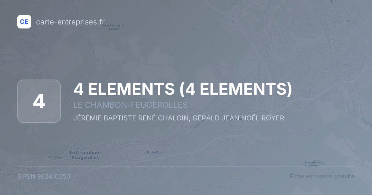 4 ELEMENTS — 982410250 — fiche entreprise