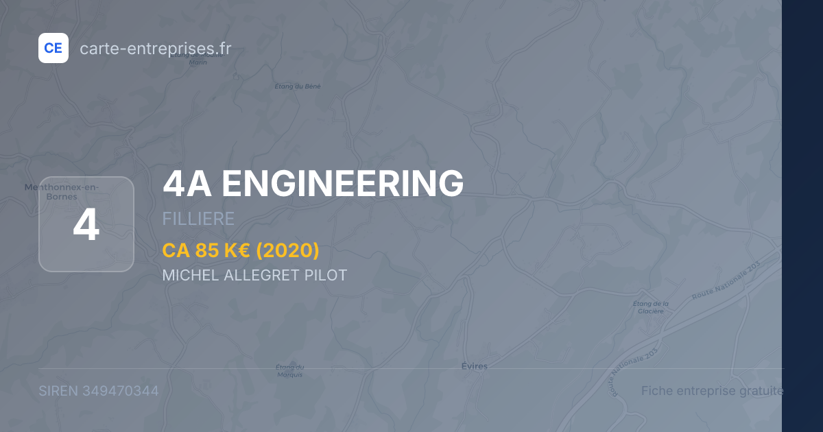 4A ENGINEERING — 349470344 — fiche entreprise