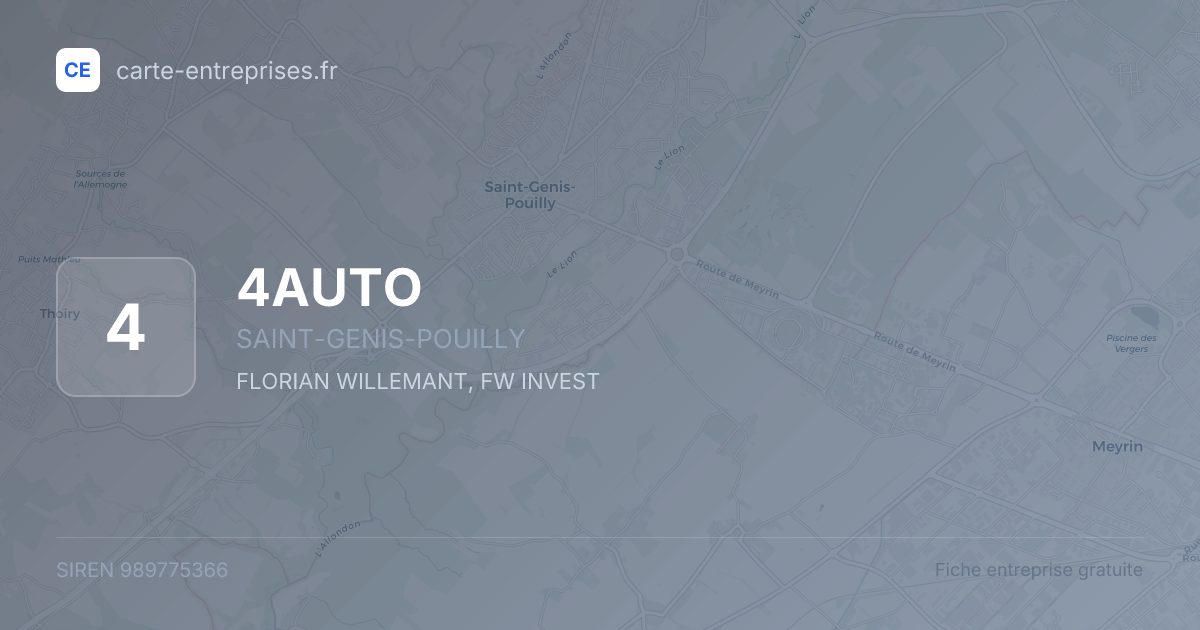 4AUTO — 989775366 — fiche entreprise