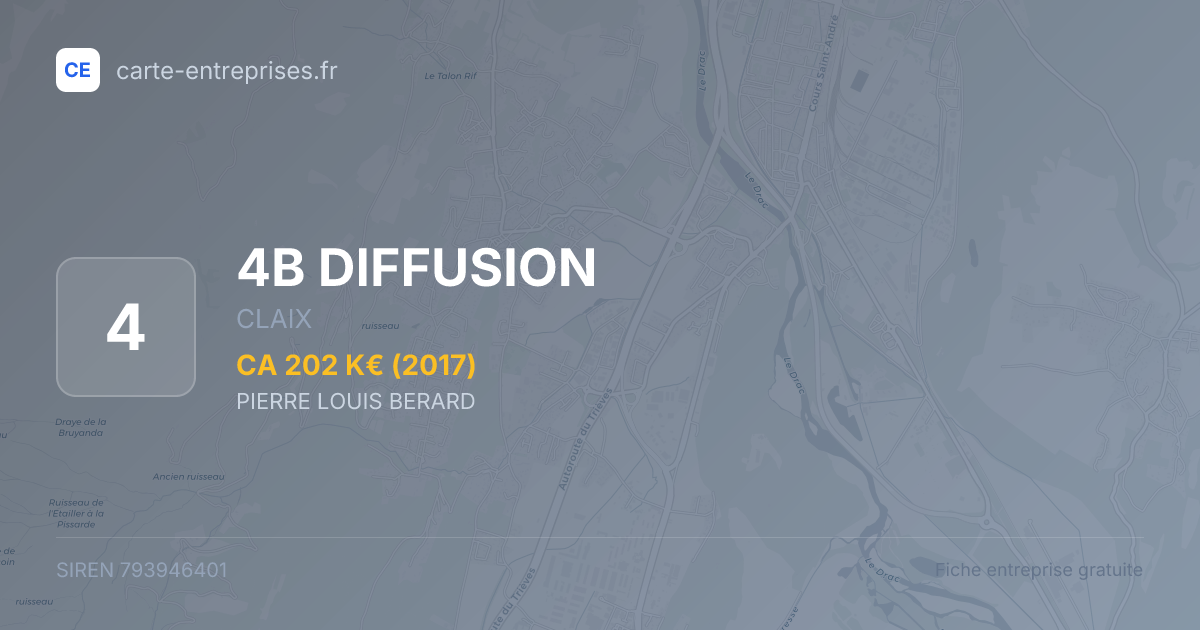 4B DIFFUSION — 793946401 — fiche entreprise