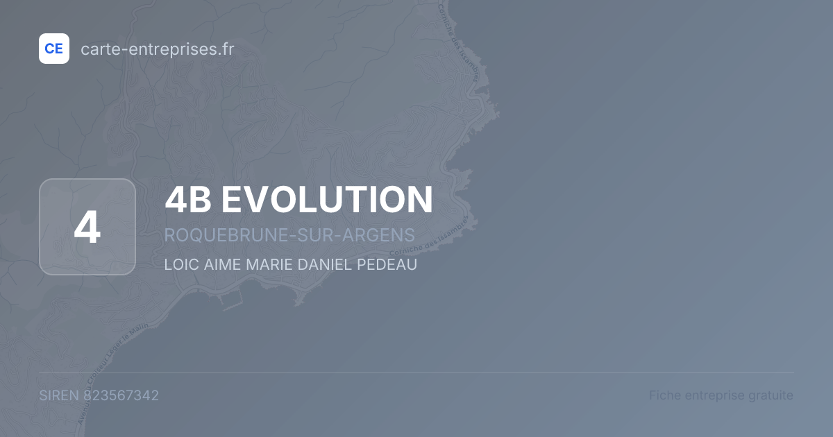 4B EVOLUTION — 823567342 — fiche entreprise