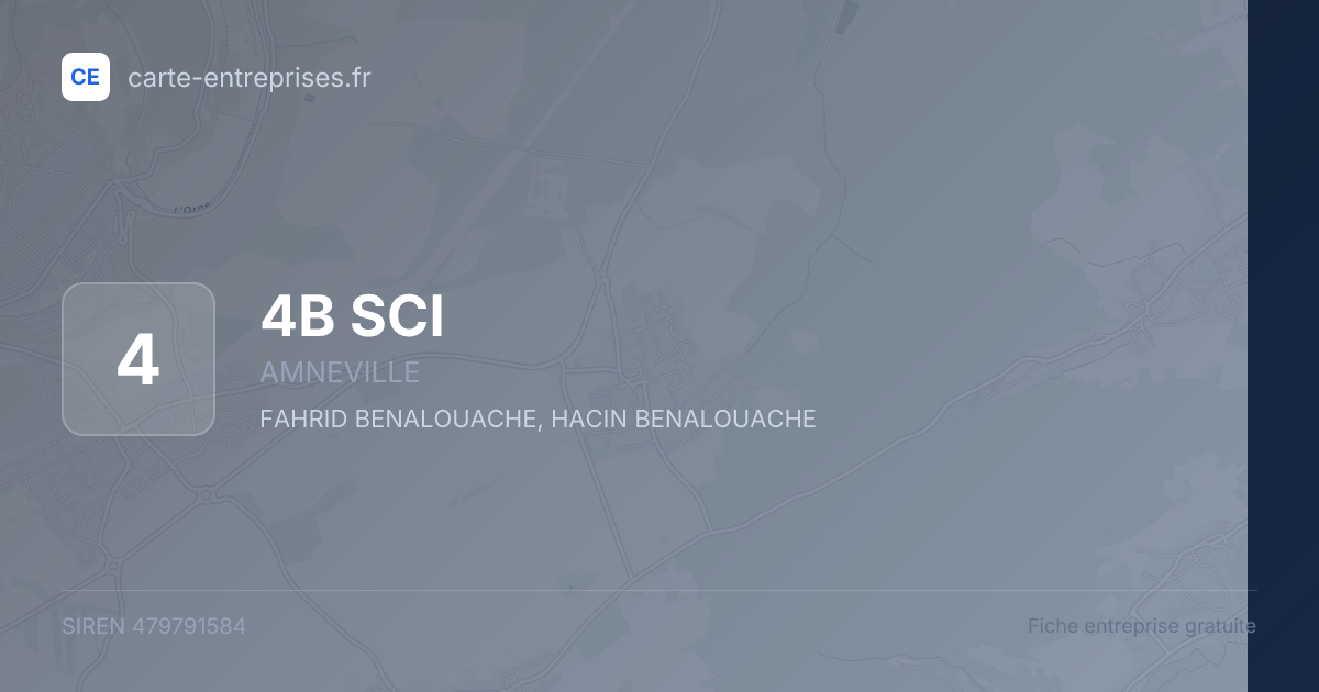 4B SCI — 479791584 — fiche entreprise