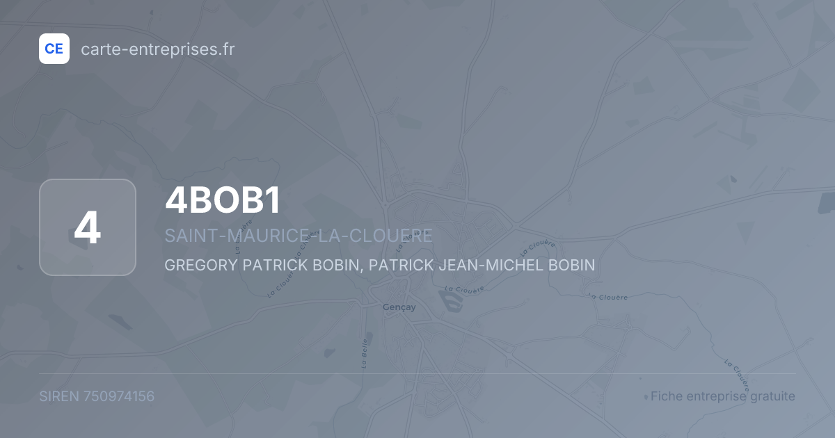 4BOB1 — 750974156 — fiche entreprise