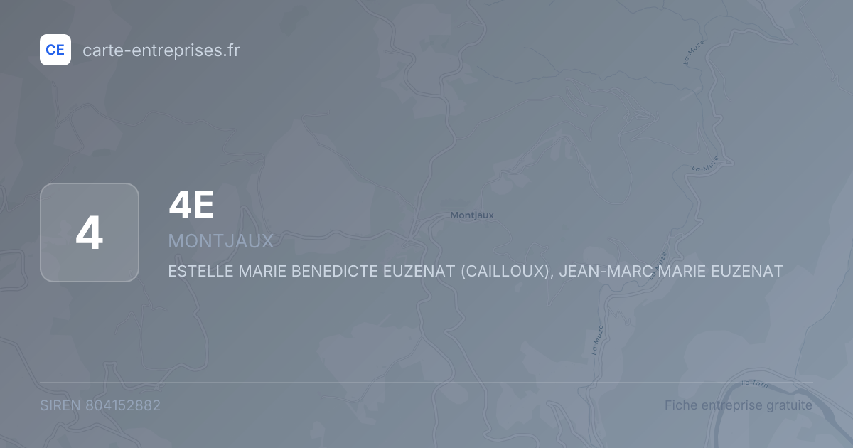 4E — 804152882 — fiche entreprise