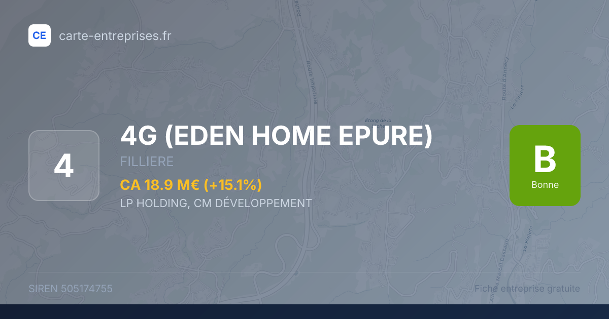 4G (EDEN HOME     EPURE) — 505174755 — fiche entreprise